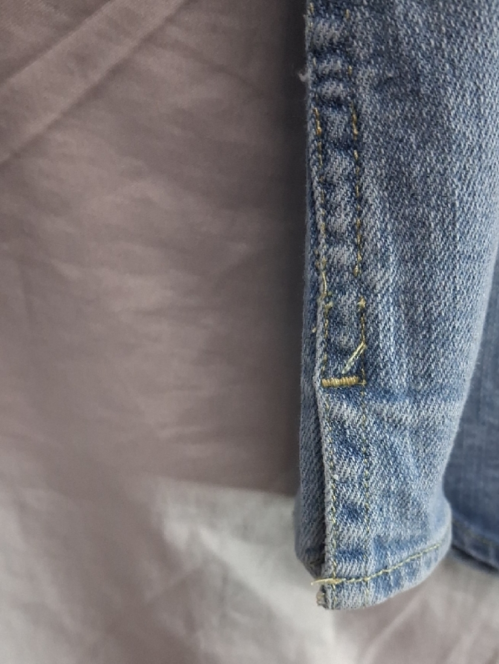 FRYE Light Wash Denim Western Shirt - Picture 5 of 9